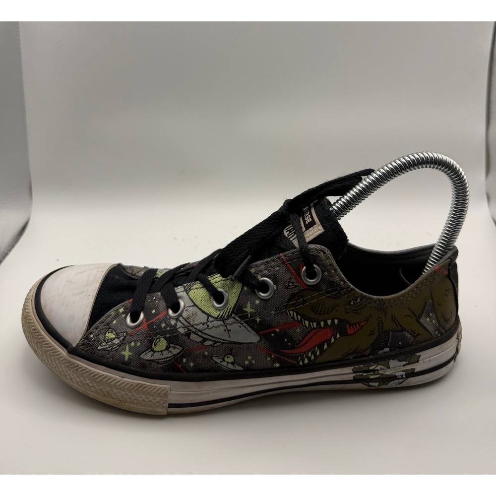 Converse Chuck Taylor All Star Junior 4 Black Dinosaur UFO Low Top 665392C Good